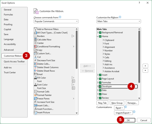 Display developer ribbon in Excel - How-to - Excel Effects