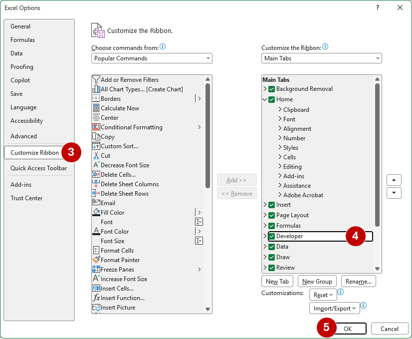 Display developer ribbon in Excel - How-to - Excel Effects