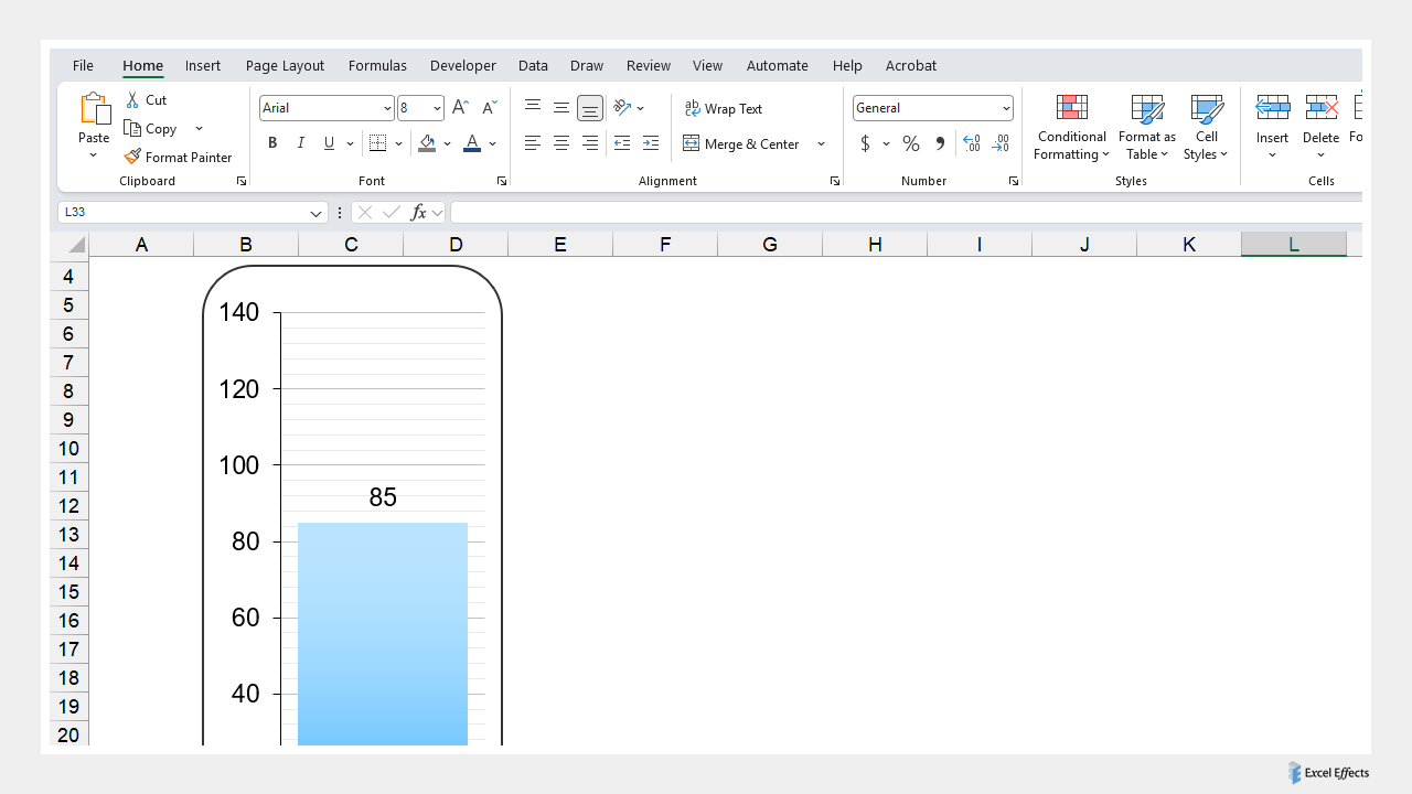 Thermometer experiment - Excel Effects