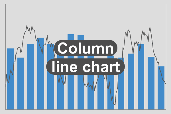 Column chart with scatter line chart for Excel