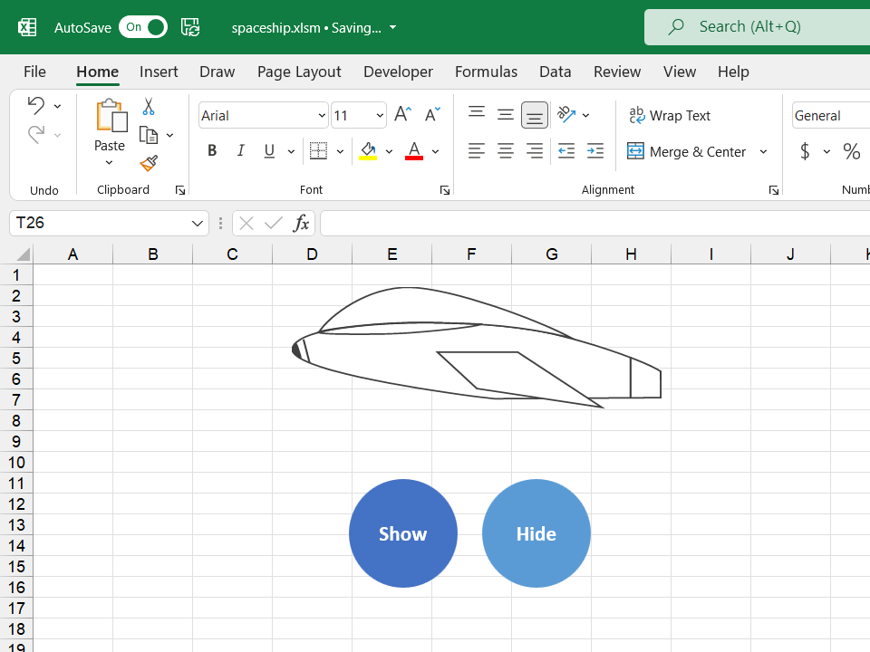 Show or hide an object with a button in Excel - How to