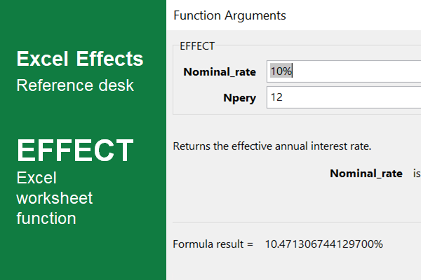EFFECT worksheet function for Excel
