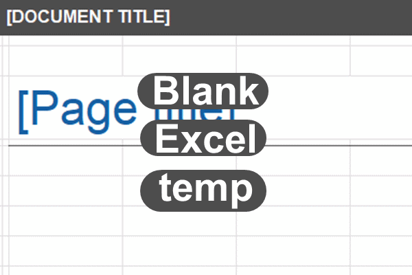 Blank Excel Template