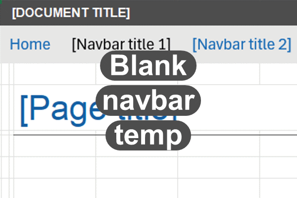 Blank navbar template in Excel Effects