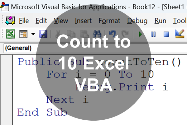 Basic counting Excel VBA using For Next, How-to