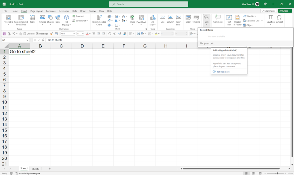 How to insert hyperlinks in Excel - Excel Effects